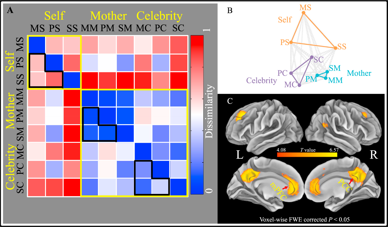 Neural representations of multidimensional self